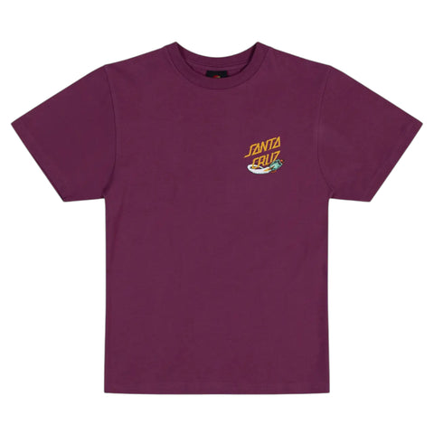 SANTA CRUZ SPACE DOT ROCKET TEE - MAROON