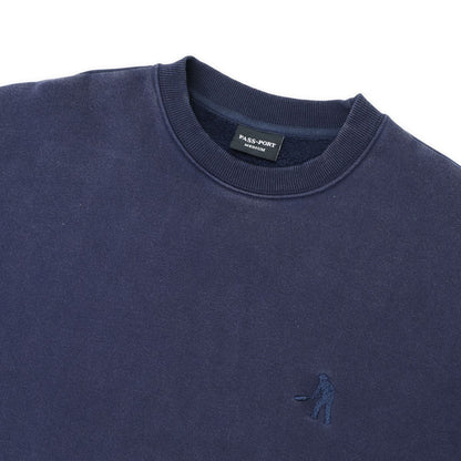 PASS~PORT SOLID WORKERS SWEATER - NAVY