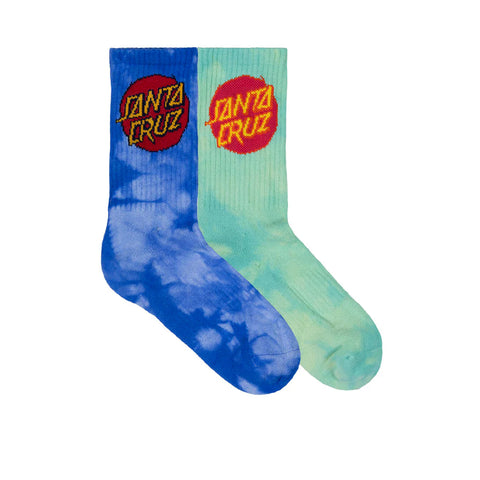 SANTA CRUZ DYE CREW SOCK 2 PACK - TYE DYE