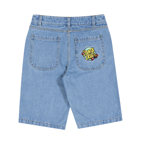 SANTA CRUZ SUMMER 76 BAGGY DENIM SHORTS YOUTH