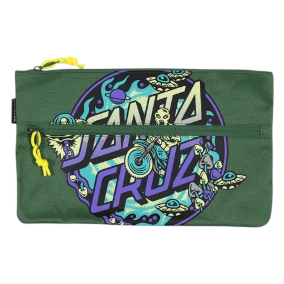 Santa Cruz Winkowski Dope planet pencil case - Dark Green