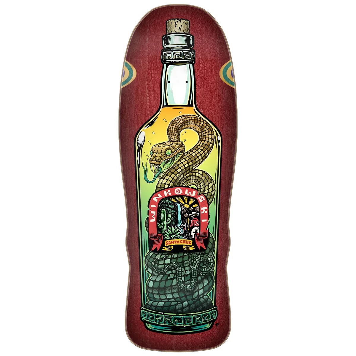 SANTA CRUZ WINKOWSKI AGAVE SNAKE PRO SHAPED SKATEBOARD DECK 10.35”