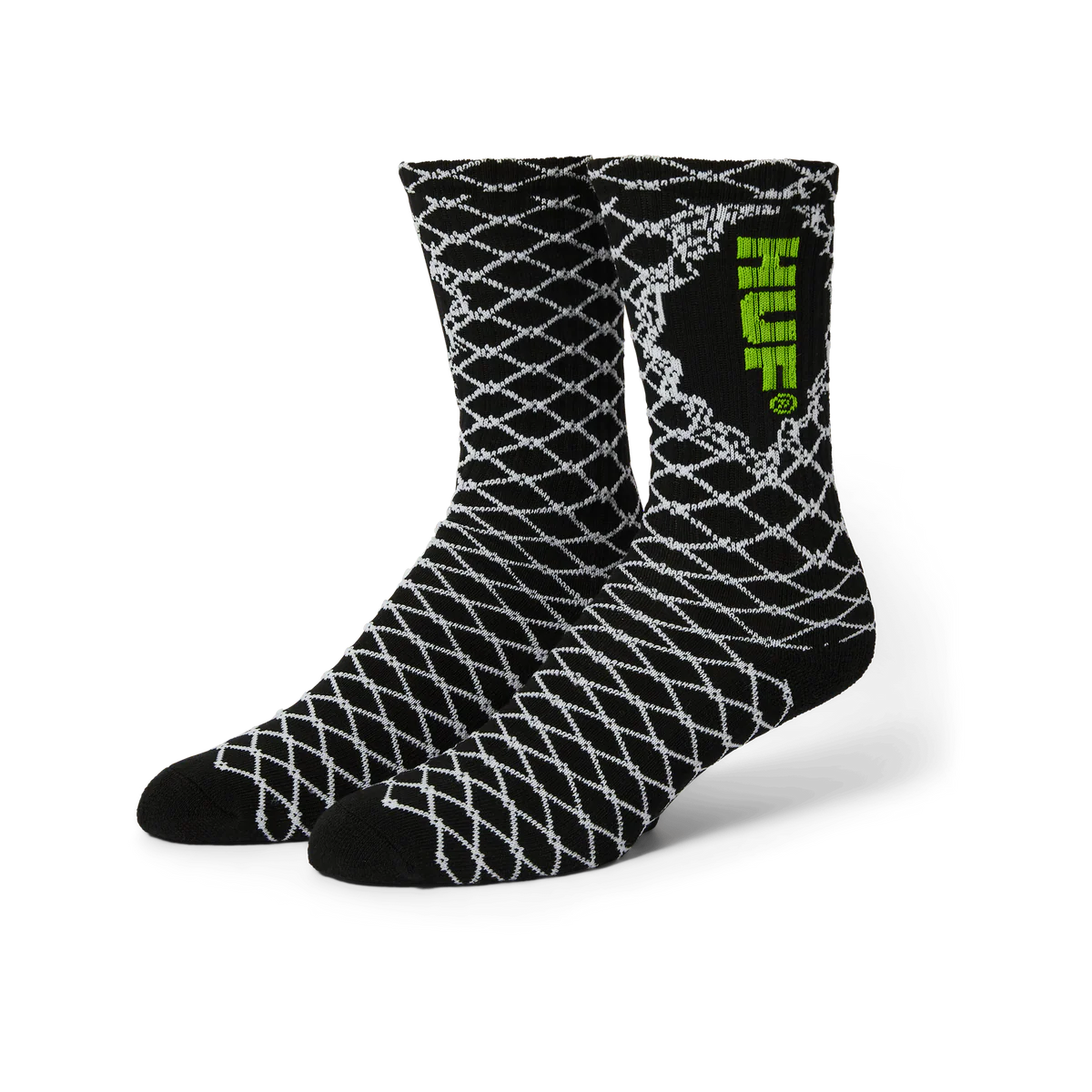 HUF BROKEN FENCE CREW SOCK -  BLACK