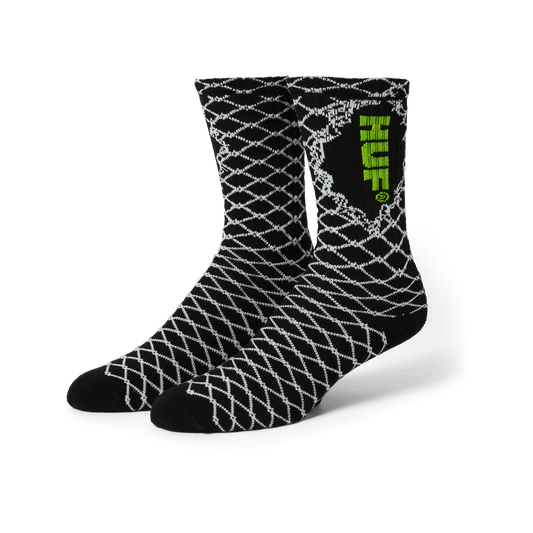 HUF BROKEN FENCE CREW SOCK -  BLACK