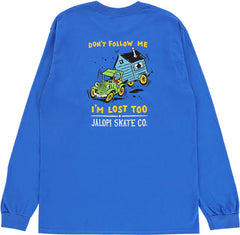 Anti hero Jalopi return long sleeve tee - royal blue