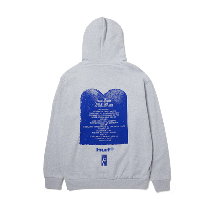 HUF X ISAAC HAYES BLACK MOSES HEAVYWEIGHT PULLOVER HOODIE