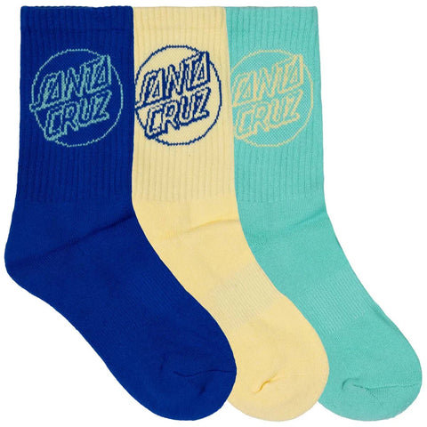 SANTA CRUZ OPUS DOT CREW SOCK 3 PACK YOUTH