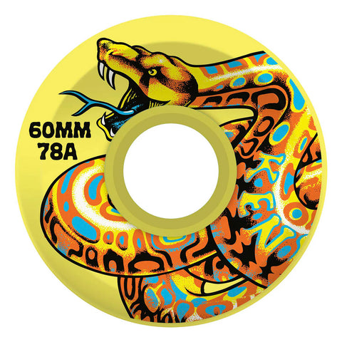 SLIME BALLS - JEFF KENDALL SNAKE YELLOW 60MM 78A SKATEBOARD WHEELS