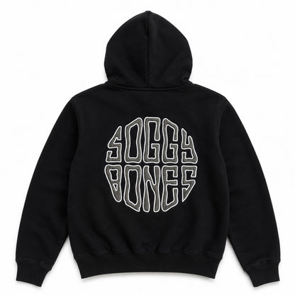 Soggy Bones Ripstop Logo Hood – Black / Army Green