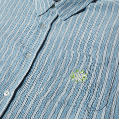 HUF APOLLO STRIPED SHIRT - POOL BLUE