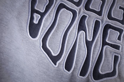Soggy Bones Ripstop Logo Hood – Grey Marl / Navy