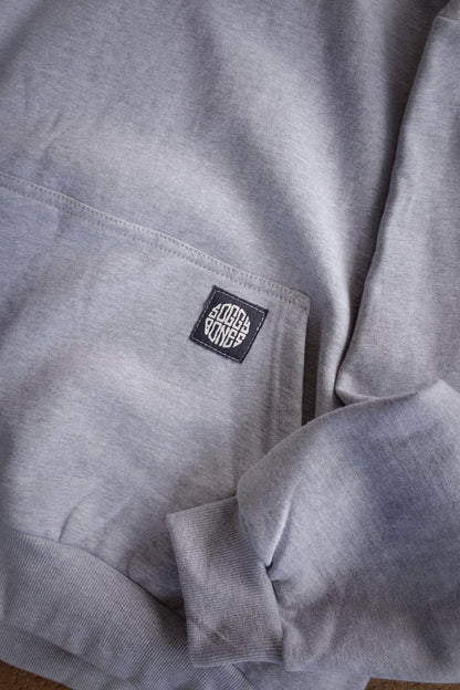 Soggy Bones Ripstop Logo Hood – Grey Marl / Navy