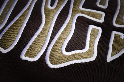 Soggy Bones Ripstop Logo Hood – Black / Army Green