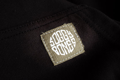 Soggy Bones Ripstop Logo Hood – Black / Army Green