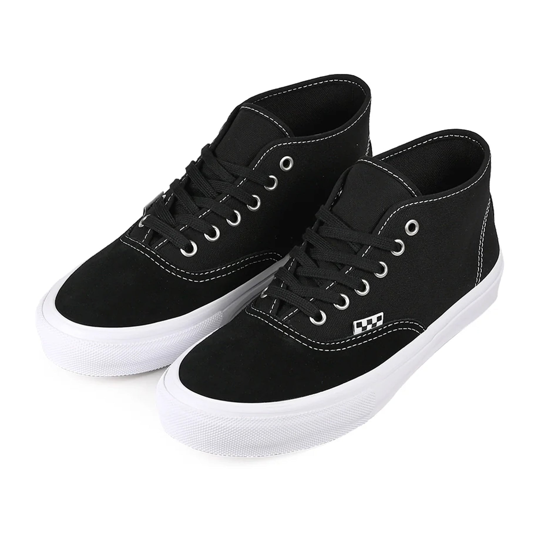 Vans Skate Authentic Mid Skate Shoe - Black/White