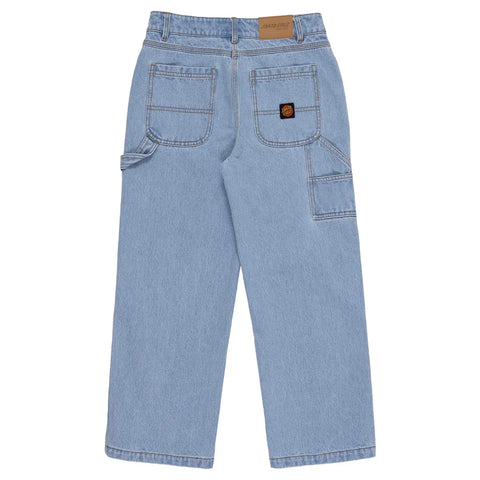 SANTA CRUZ CLASSIC DOT CARPENTER JEANS BAGGY YOUTH -  WASHED INDIGO