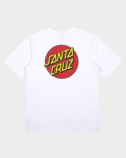 Classic dot chest tee - White