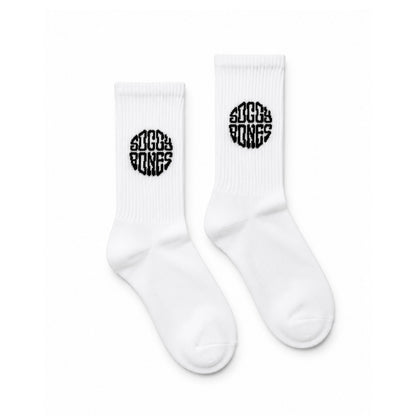 SOGGYBONES OG CREW SOCK WHITE / BLACK