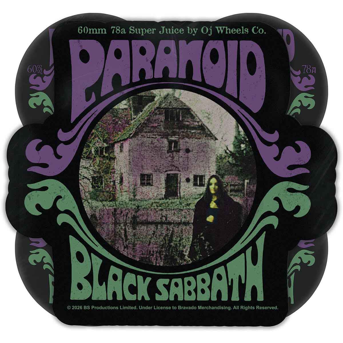 OJ - BLACK SABBATH PARANOID SUPER JUICE 60MM 78A SKATEBOARD WHEELS
