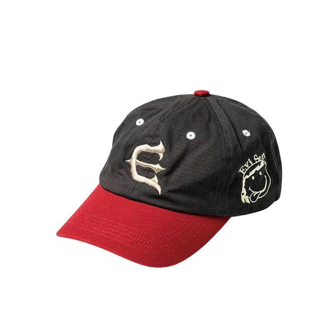 Evisen one up 6panel cap - Dark grey / red