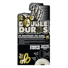 58mm Double Duro White Gum Mini Combo 99a/95a OJ Skateboard Wheels