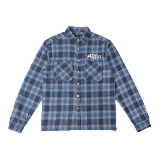 PASS~PORT CANOE WORKERS FLANNEL L/S  - TRUE BLUE