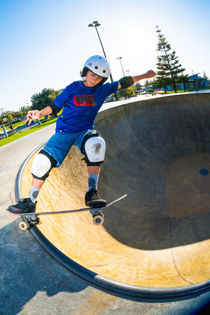 SOGGYBONES JUST COPING RAMP YOUTH TEE - ROYAL BLUE