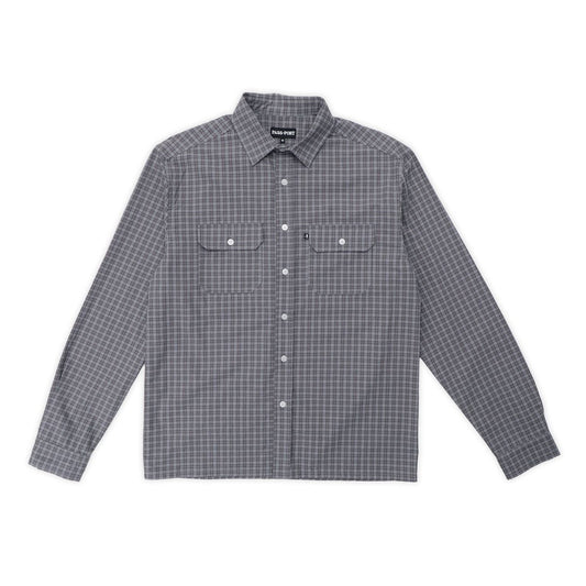 PASS~PORT WORKERS CHECK SHIRT L/S  - GRAPHITE