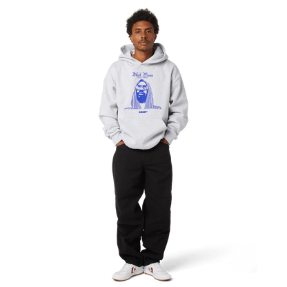 HUF X ISAAC HAYES BLACK MOSES HEAVYWEIGHT PULLOVER HOODIE