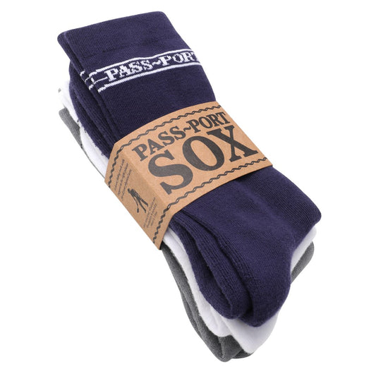 Pass~Port Hi Sox 3pack - Navy/white/grey