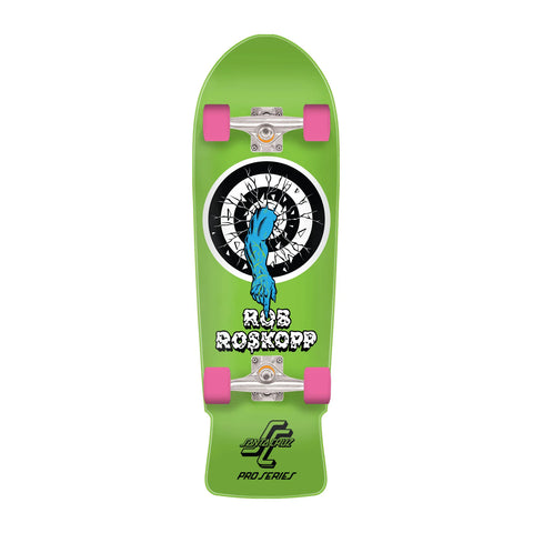 Santa Cruz Roskopp One 10.0" Complete Cruiser Skateboard - Green