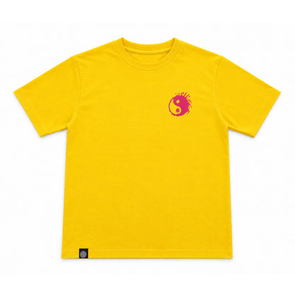 Soggy Bones YOUTH Splatter Yin Yang Tee – Yellow / Red