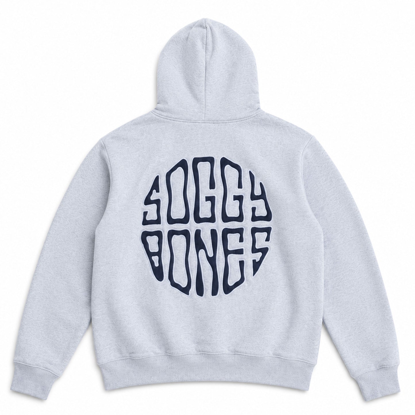 Soggy Bones Ripstop Logo Hood – Grey Marl / Navy