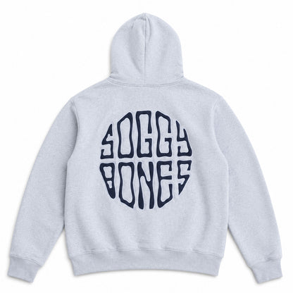 Soggy Bones Ripstop Logo Hood – Grey Marl / Navy