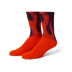 HUF EXAUST CREW SOCK - BROWN / ORANGE