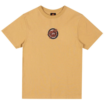 SANTA CRUZ YOUTH ROSKOPP SCREAMING TARGET CENTRE TEE - TAN