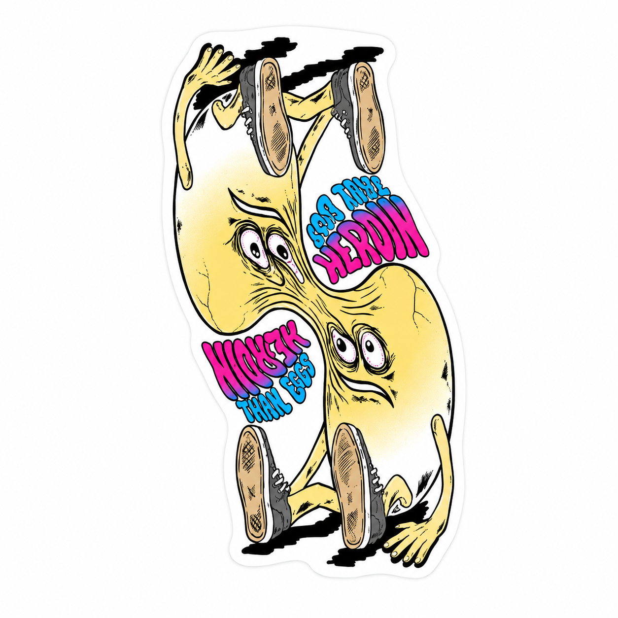 HEROIN SKATEBOARDS STICKER TALL BOY