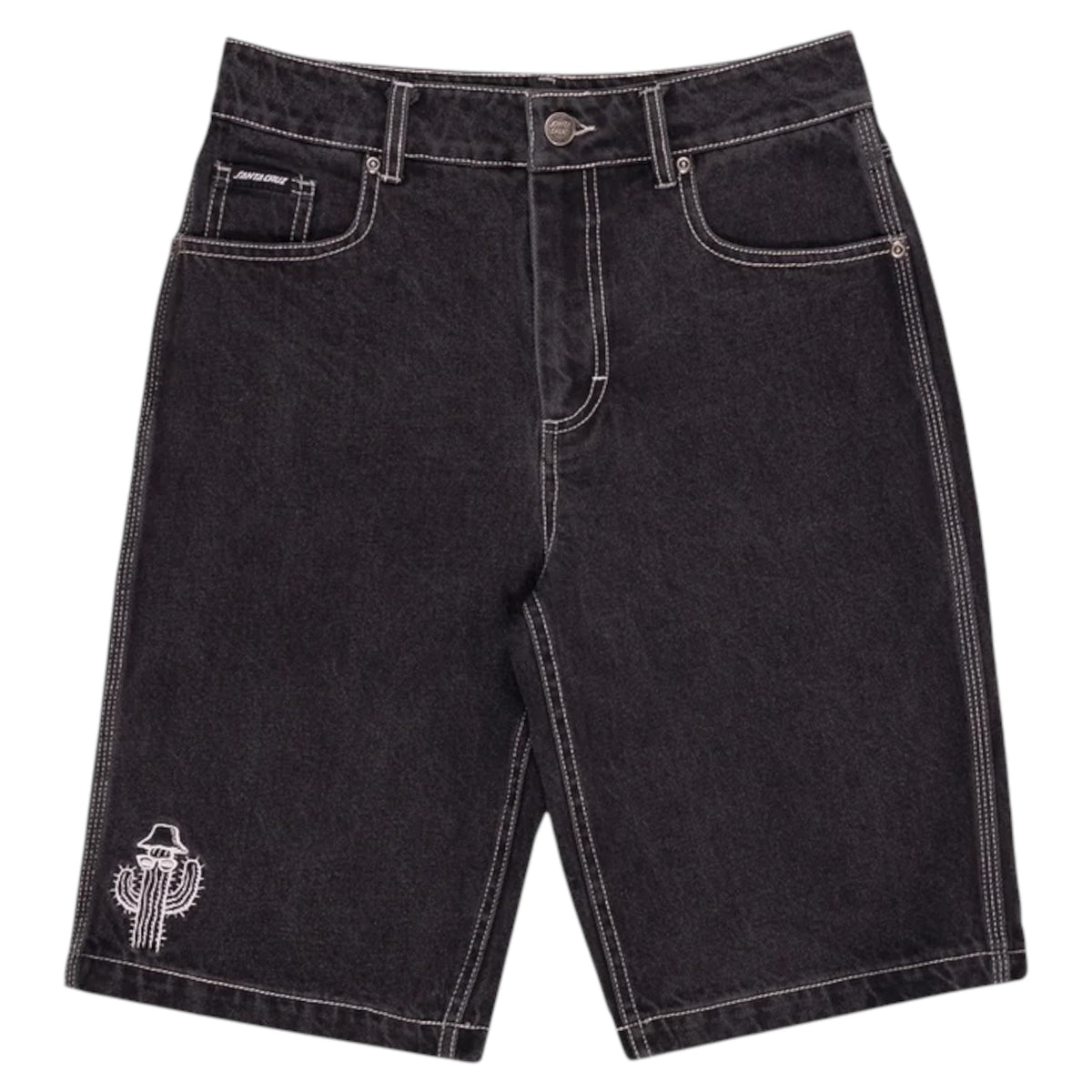 SANTA CRUZ TRIPPER STACK YOUTH JEAN SHORTS - WASHED BLACK