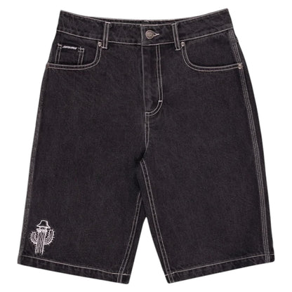 SANTA CRUZ TRIPPER STACK YOUTH JEAN SHORTS - WASHED BLACK