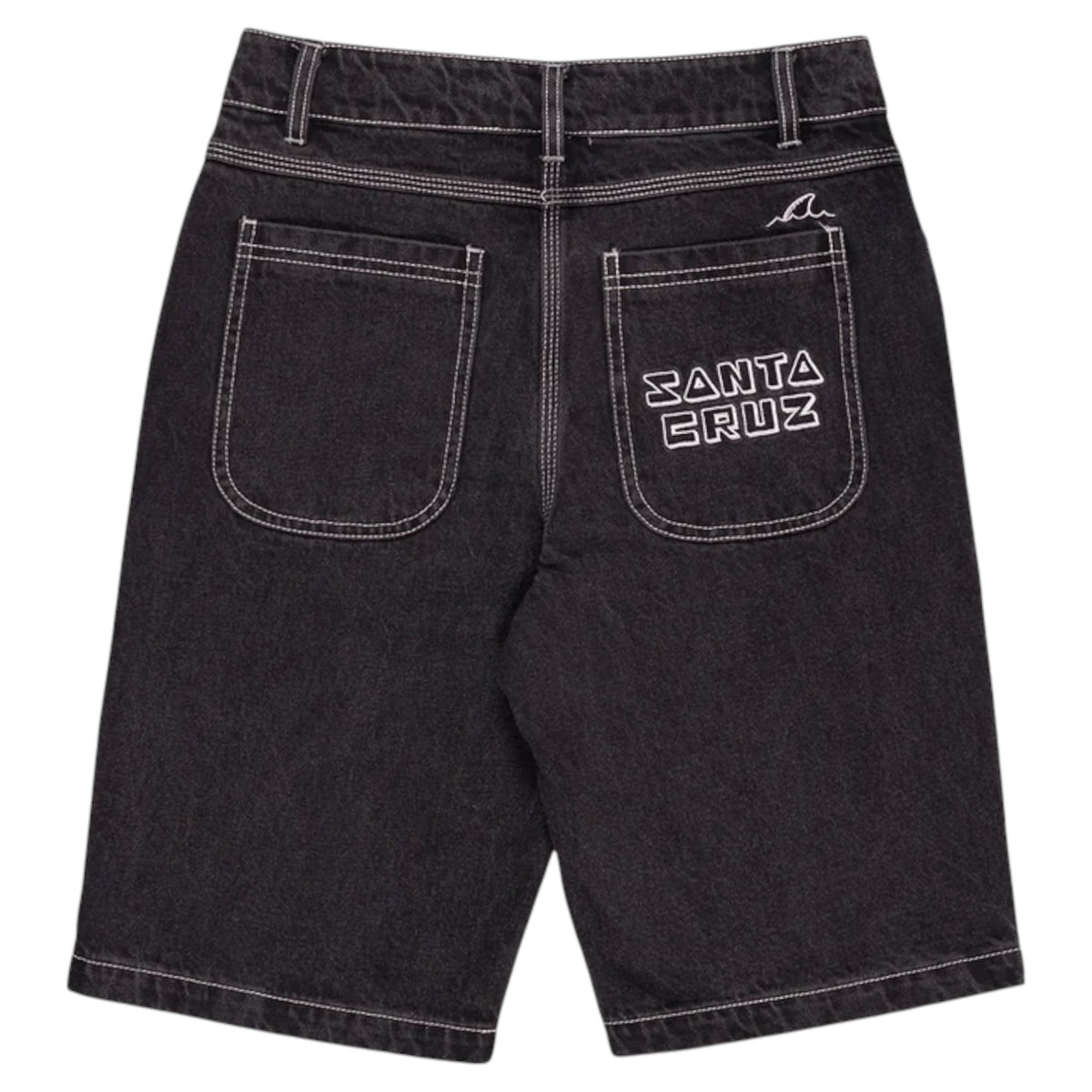 SANTA CRUZ TRIPPER STACK YOUTH JEAN SHORTS - WASHED BLACK