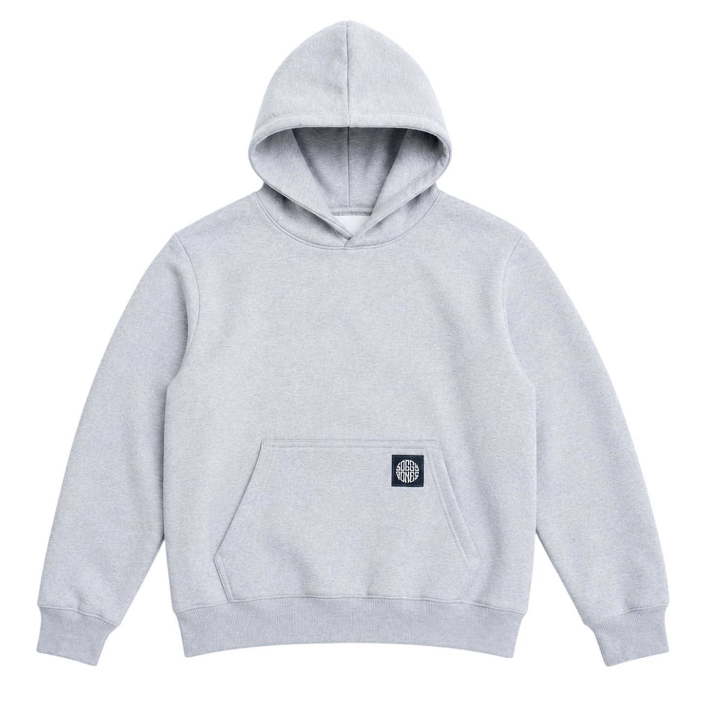 Soggy Bones Ripstop Logo Hood – Grey Marl / Navy