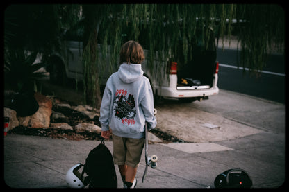 Soggy Bones YOUTH Chains Hood – Grey Marl