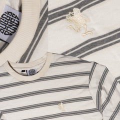 SOGGYBONES SILHOUETTE TEE - CREAM STRIPE