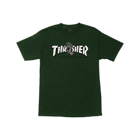 Thrasher screaming hand logo tee - Forest Green