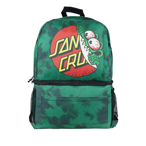 Santa Cruz Beware dot backpack - Green tie dye