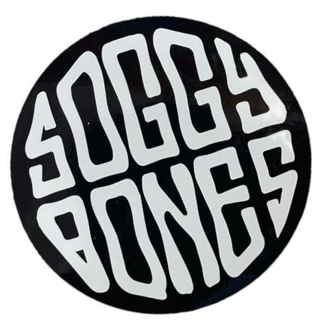 Soggybones OG sticker - black / white 6INCH