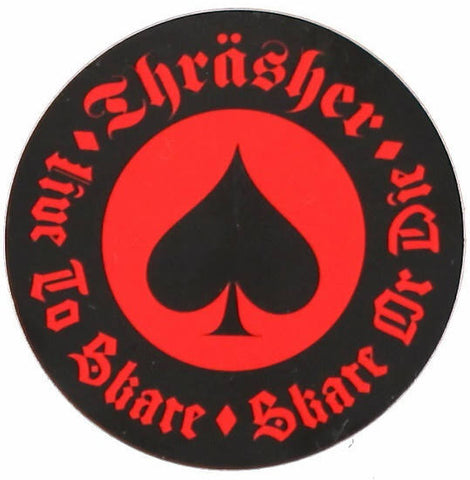 Thrasher ace sticker red