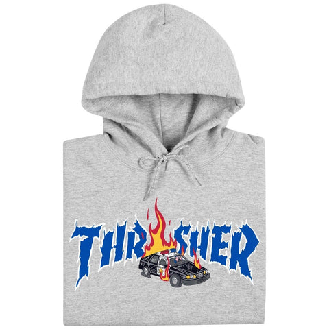 Thrasher Cop Car Neckface Hood - Grey