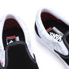 Vans slip on black widow - black/white/red