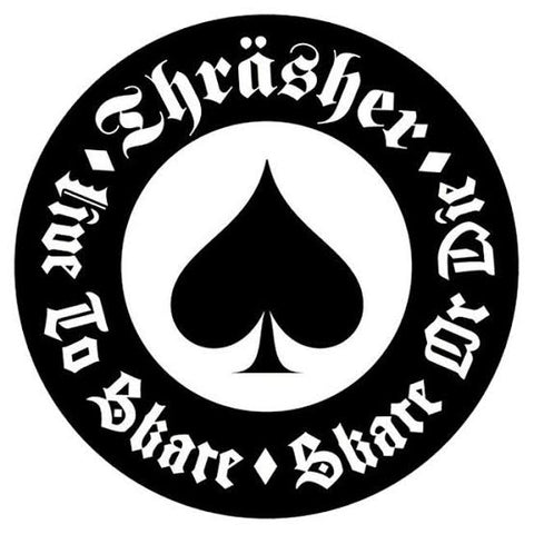 Thrasher ace sticker white